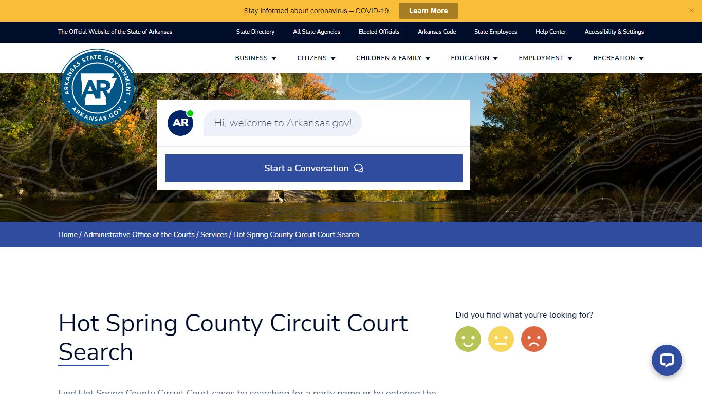 Hot Spring County Circuit Court Search | Arkansas.gov