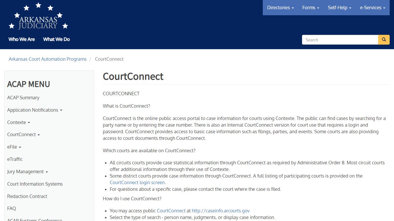 CourtConnect | Arkansas Judiciary